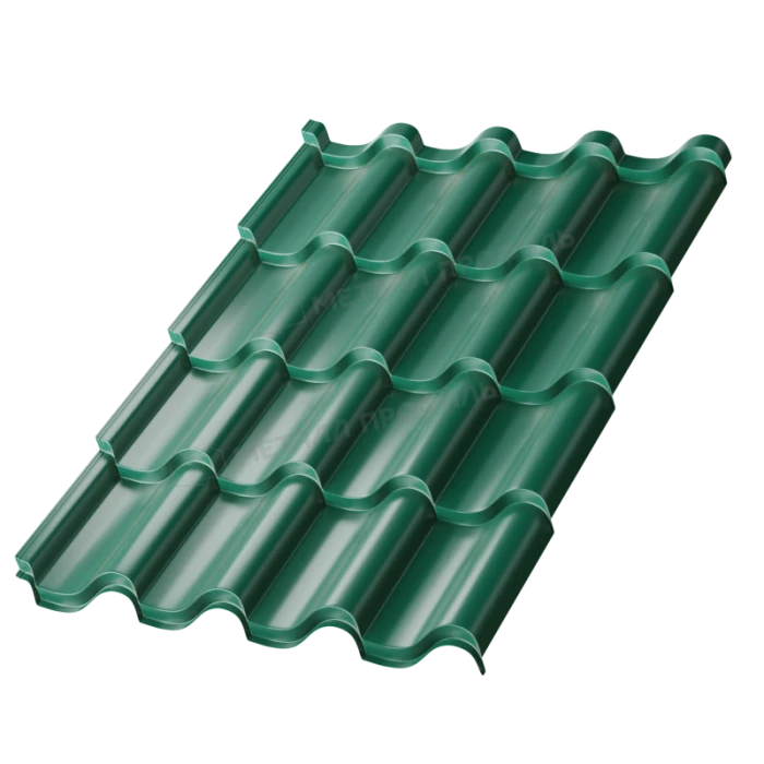 Металлочерепица Металл-Профиль Монтерроса-SL 0,45 VikingMP® RAL 6005 Зеленый мох