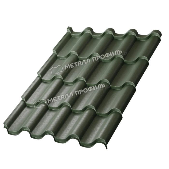 Металлочерепица Металл-Профиль Монтерроса-M 0,45 VikingMP® RAL 6007 Бутылочно-зеленый