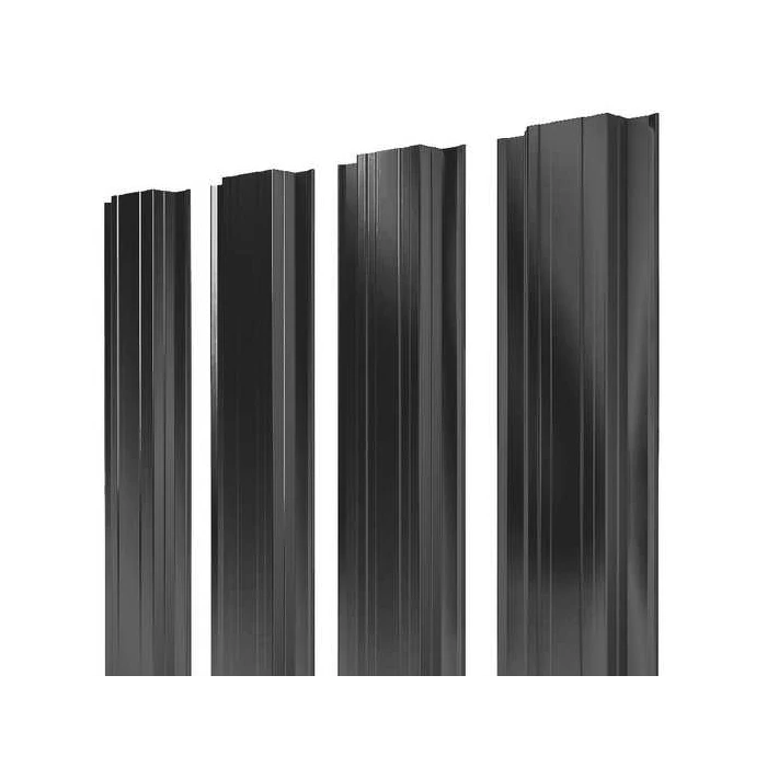 Штакетник Прямоугольный Grand Line 0,4 Полиэстер матовый - double RAL 9005 Черный